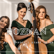 Baner promujący wydarzenie. Nazwa wydarzenia, data i zdjęcie Artystek.