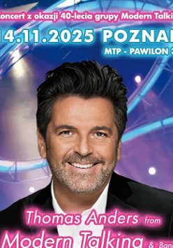 Baner promujący wydarzenie. Nazwa wydarzenia i zdjęcie artysty.