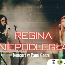 Baner promujący wydarzenie. Nazwa wydarzenia i zdjęcie artystki.