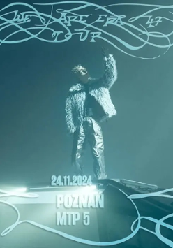 Baner promujący wydarzenie. Nazwa wydarzenia, data i zdjęcie Artysty.