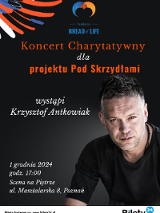 Baner promujący wydarzenie. Nazwa wydarzenia, data i zdjęcie Artysty.