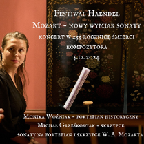 Baner promujący wydarzenie. Nazwa wydarzenia i zdjęcie artysty.