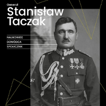 Baner promujący wydarzenie. Nazwa wydarzenia, data i zdjęcie generała.