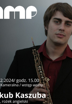 Baner promujący wydarzenie. Nazwa wydarzenia, data i zdjęcie Artysty.