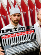 Baner promujący wydarzenie. Nazwa wydarzenia i zdjęcie artystów.