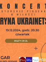 Baner promujący wydarzenie. Nazwa wydarzenia, data i zdjęcie Artystki.