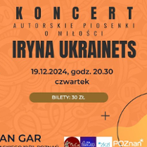 Baner promujący wydarzenie. Nazwa wydarzenia, data i zdjęcie Artystki.