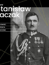 Baner promujący wydarzenie. Nazwa wydarzenia, data i zdjęcie generała.