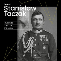 Baner promujący wydarzenie. Nazwa wydarzenia, data i zdjęcie generała.