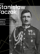 Baner promujący wydarzenie. Nazwa wydarzenia, data i zdjęcie generała.