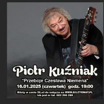 Baner promujący wydarzenie. Nazwa wydarzenia, data i zdjęcie Artysty.