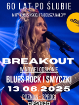 Baner promujący wydarzenie. Nazwa wydarzenia, data i zdjęcie Artystki.