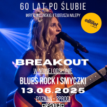 Baner promujący wydarzenie. Nazwa wydarzenia, data i zdjęcie Artystki.