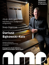 Baner promujący wydarzenie. Nazwa wydarzenia, data i zdjęcie Artysty.