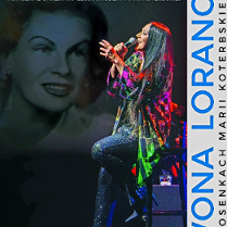 Baner promujący wydarzenie. Nazwa wydarzenia i zdjęcie artystki.