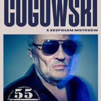 Baner promujący wydarzenie. Nazwa wydarzenia i zdjęcie artysty.