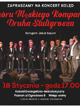 Baner promujący wydarzenie. Nazwa wydarzenia, data i zdjęcie Artystów.