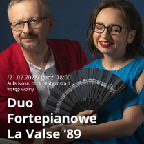 Baner promujący wydarzenie. Nazwa wydarzenia, data i zdjęcie Artystów.