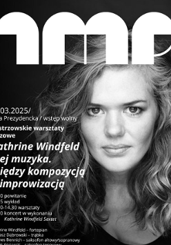 Baner promujący wydarzenie. Nazwa wydarzenia, data i zdjęcie Artystki.