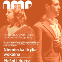 Baner promujący wydarzenie. Nazwa wydarzenia, data i zdjęcie Artystów.