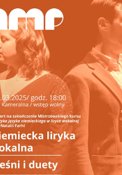 Baner promujący wydarzenie. Nazwa wydarzenia, data i zdjęcie Artystów.