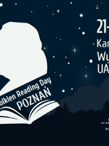 Baner promujący wydarzenie. Nazwa wydarzenia i data. Grafika negatywu głowy pisarza z fajką i otwarta książka poniżej.