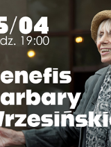 Baner promujący wydarzenie. Nazwa wydarzenia, data i zdjęcie Artystki.