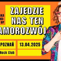 Baner promujący wydarzenie. Nazwa wydarzenia, data i zdjęcie Artystki.