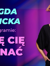 Baner promujący wydarzenie. Nazwa wydarzenia i zdjęcie artystki.
