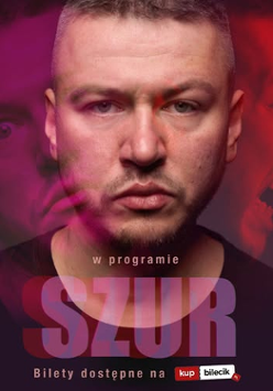 Baner promujący wydarzenie. Nazwa wydarzenia i zdjęcie artysty.