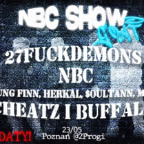 Baner promujący wydarzenie. Nazwa wydarzenia, data i zdjęcie Artystów.