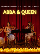 Baner promujący wydarzenie. Nazwa wydarzenia. W tle dwie skrzypaczki.