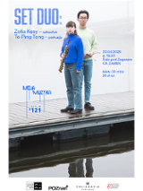 Baner promujący wydarzenie. Nazwa wydarzenia, data i zdjęcie Artystów.