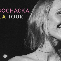 Baner promujący wydarzenie. Nazwa wydarzenia i zdjęcie artystki.