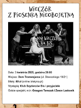 Baner promujący wydarzenie. Nazwa wydarzenia, data i zdjęcie Artystów.