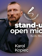 Baner promujący wydarzenie. Nazwa wydarzenia, data i zdjęcie Artysty.