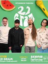 Baner promujący wydarzenie. Nazwa wydarzenia, data i zdjęcie Artystów.