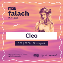 Baner promujący wydarzenie. Nazwa wydarzenia, data i zdjęcie Artystki.