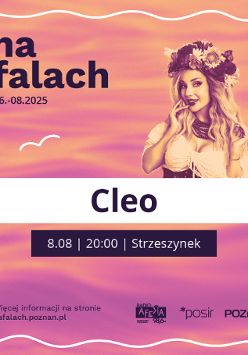 Baner promujący wydarzenie. Nazwa wydarzenia, data i zdjęcie Artystki.