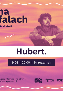 Baner promujący wydarzenie. Nazwa wydarzenia, data i zdjęcie Artysty.