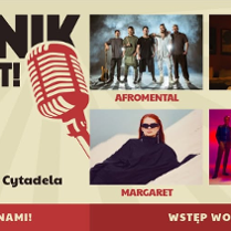 Baner promujący wydarzenie. Nazwa wydarzenia, data i zdjęcie Artystów.