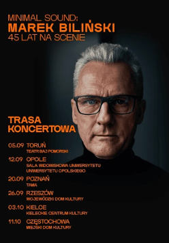 Baner promujący wydarzenie. Nazwa wydarzenia, data i zdjęcie Artysty.