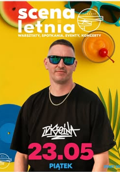 Baner promujący wydarzenie. Nazwa wydarzenia, data i zdjęcie Artysty.