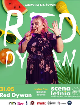 Baner promujący wydarzenie. Nazwa wydarzenia, data i zdjęcie Artystki.