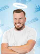 Baner promujący wydarzenie. Nazwa wydarzenia i zdjęcie artysty.