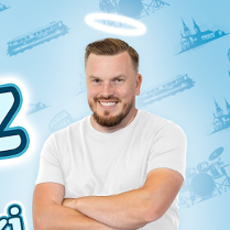 Baner promujący wydarzenie. Nazwa wydarzenia i zdjęcie artysty.