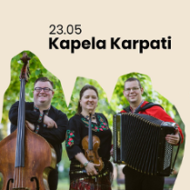 Baner promujący wydarzenie. Nazwa wydarzenia, data i zdjęcie Artystów.