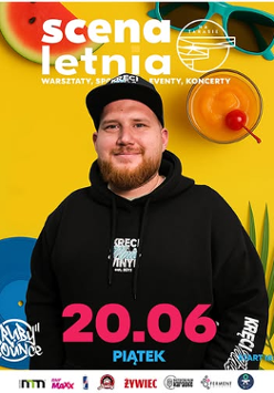 Baner promujący wydarzenie. Nazwa wydarzenia, data i zdjęcie Artysty.