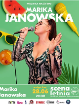 Baner promujący wydarzenie. Nazwa wydarzenia, data i zdjęcie Artystki.