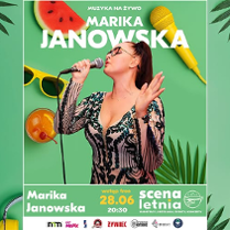 Baner promujący wydarzenie. Nazwa wydarzenia, data i zdjęcie Artystki.